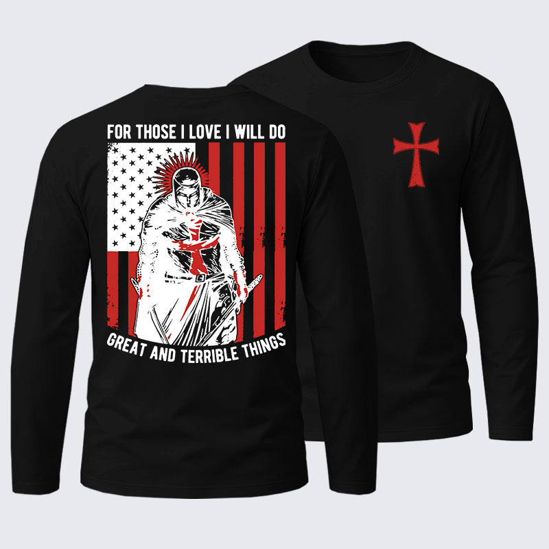 Men's  faith God'S Strong Hand Is Over My Life Long Sleeve T-Shirt