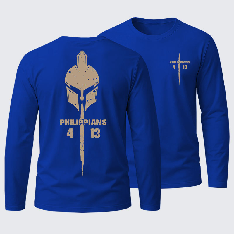 Philippians 4:13 Cotton Long Sleeve T-Shirt