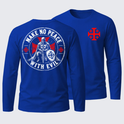 Make No Peace With Evil Cotton Long Sleeve T-Shirt