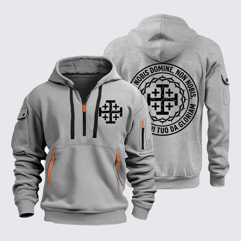 Zipper Hoodies -  Non Nobis Domine, Non Nobis, Sed Nomini Tuo Da Gloriam