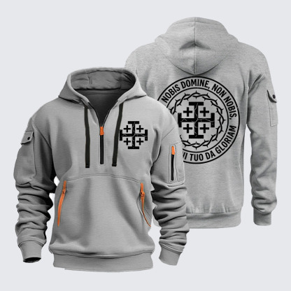 Zipper Hoodies -  Non Nobis Domine, Non Nobis, Sed Nomini Tuo Da Gloriam