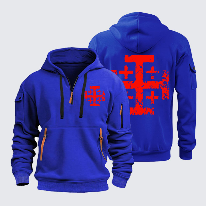 [Copy]Zipper Hoodies - Knights Templar Jerusalem Cross