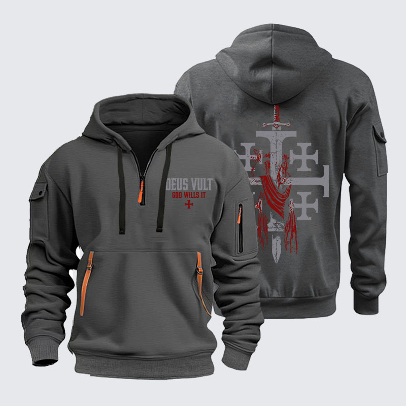 Zipper Hoodies - Deus Vult: God Wills It