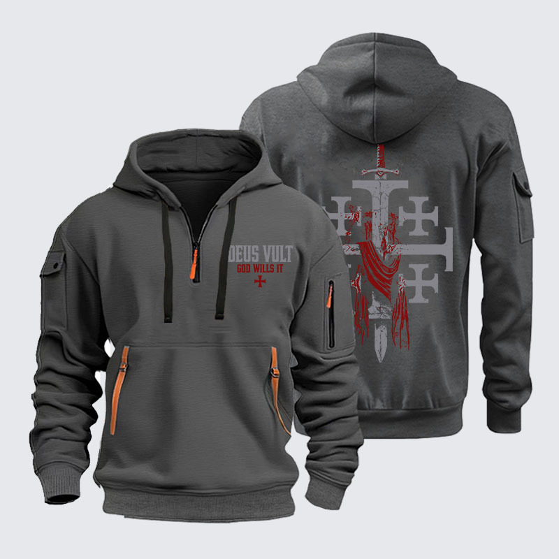 Zipper Hoodies - Deus Vult: God Wills It