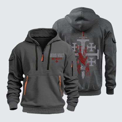 Zipper Hoodies - Deus Vult: God Wills It