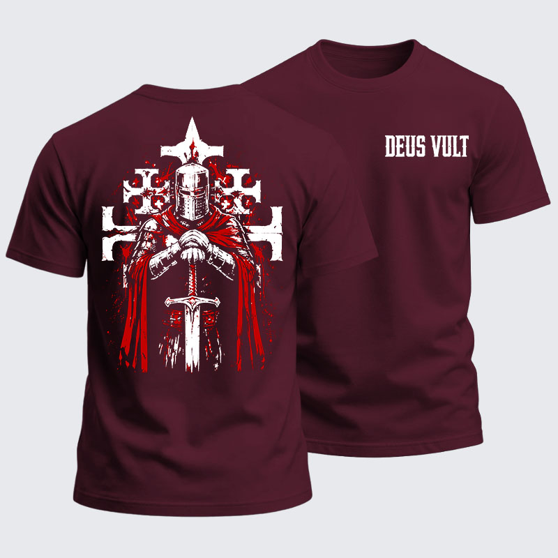 Heavyweight Cotton Tee - Deus Vult: God Wills It
