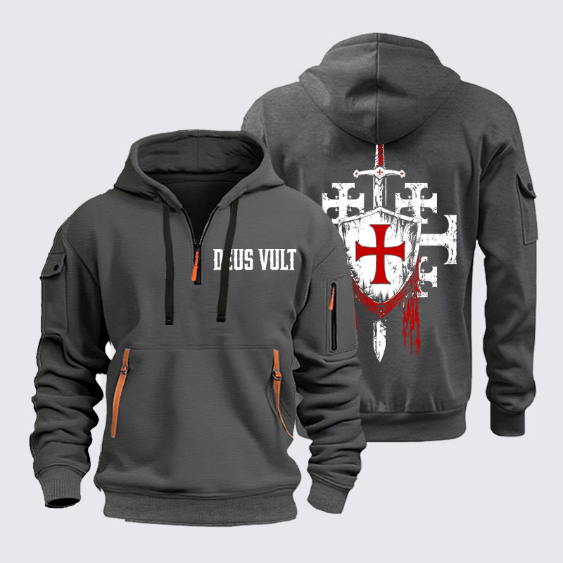 Zipper Hoodies - Deus Vult: God Wills It