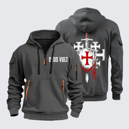 Zipper Hoodies - Deus Vult: God Wills It