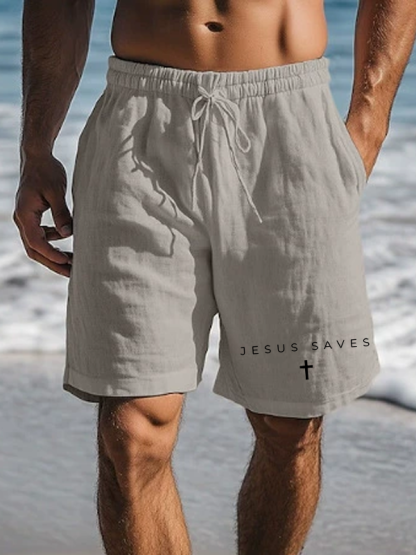 Jesus Saves Christian Beach Shorts