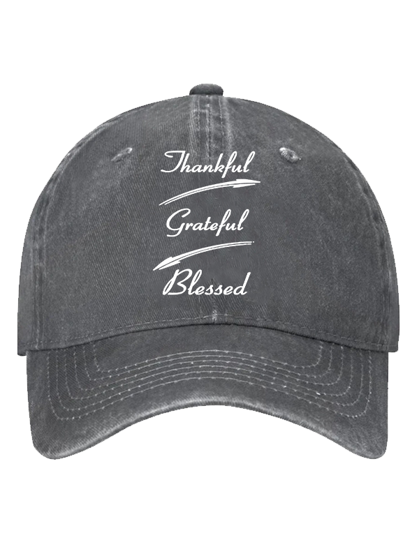 Thankful Grateful Blessed Christian Hat