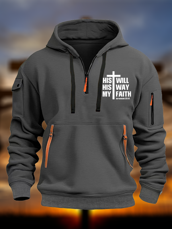 His Will His Way My Faith Jeremiah 29:11  Jesus God Christian Zipper Hoodies