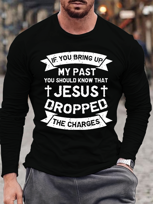 Men's  faith God'S Strong Hand Is Over My Life Long Sleeve T-Shirt