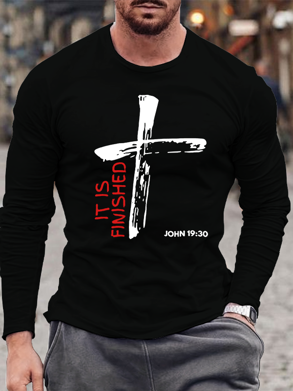 Men's  faith God'S Strong Hand Is Over My Life Long Sleeve T-Shirt