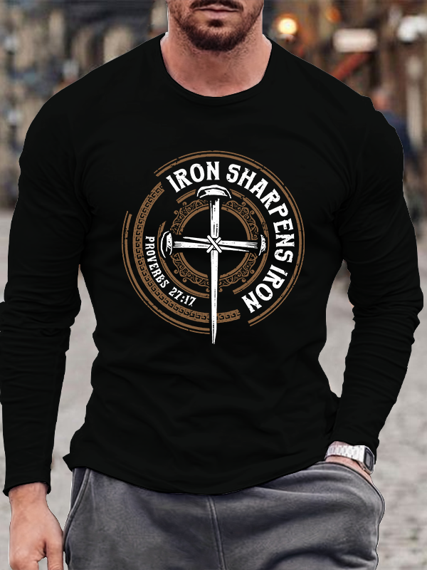 Men's  faith God'S Strong Hand Is Over My Life Long Sleeve T-Shirt