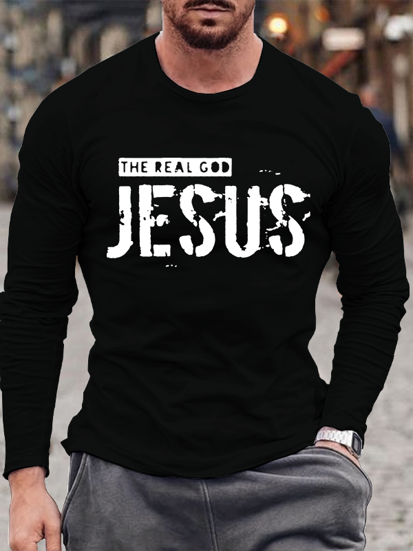 Men's  faith God'S Strong Hand Is Over My Life Long Sleeve T-Shirt