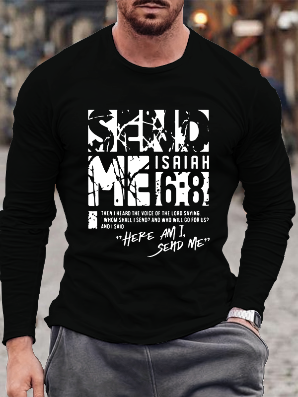 Men's  faith God'S Strong Hand Is Over My Life Long Sleeve T-Shirt