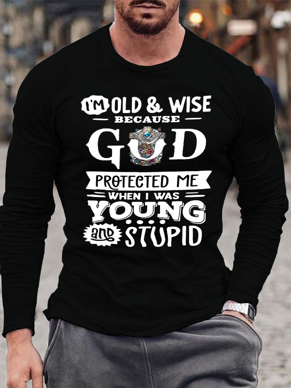 Men's  faith God'S Strong Hand Is Over My Life Long Sleeve T-Shirt