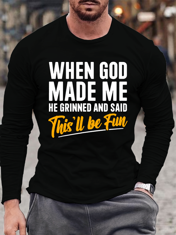 Men's  faith God'S Strong Hand Is Over My Life Long Sleeve T-Shirt