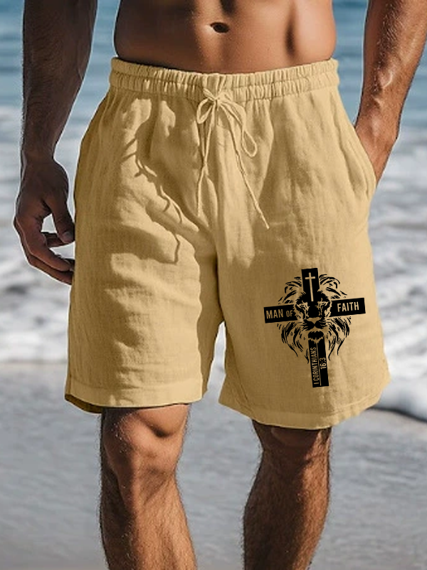Man of Faith Christian Beach Shorts