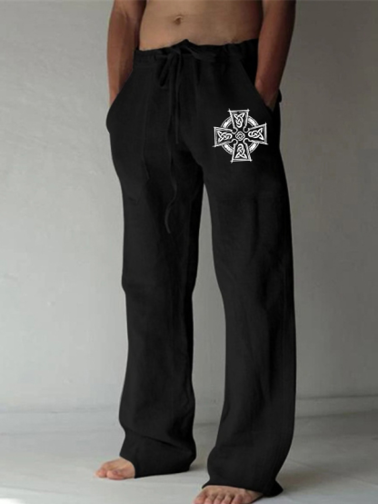Celtic Cross Christian Beach Pants