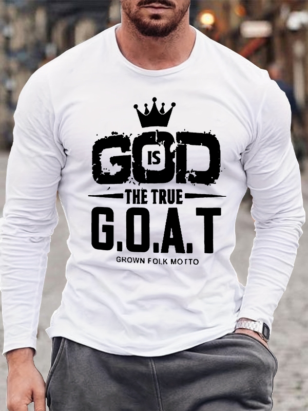 Men's  faith God'S Strong Hand Is Over My Life Long Sleeve T-Shirt