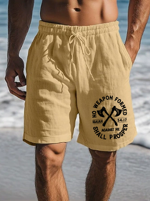 No Weapon Formed Shall Prosper - Isaiah 54:17 Christian Beach Shorts