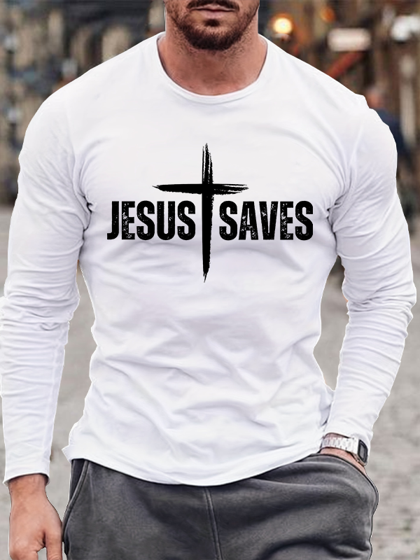 Men's  faith God'S Strong Hand Is Over My Life Long Sleeve T-Shirt