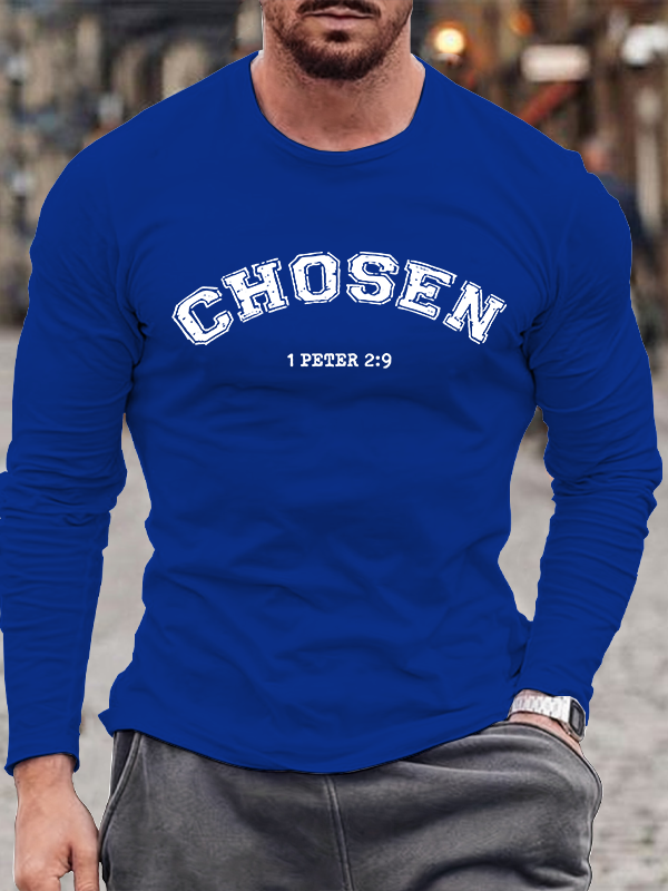 Chosen Jesus God Christian Cotton Long Sleeve T-Shirt