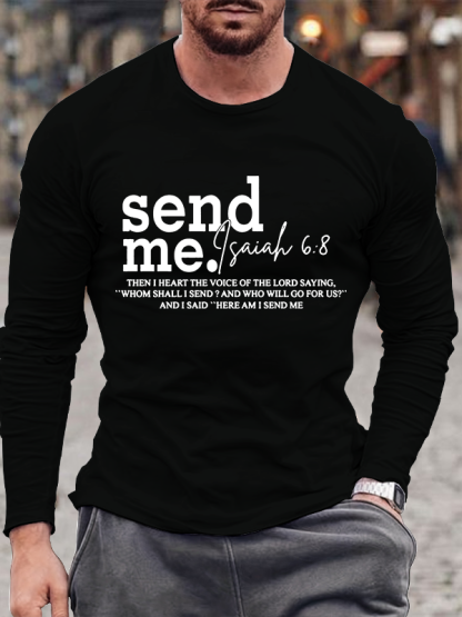 Send Me Isaiah 6:8 Jesus God Christian Cotton Long Sleeve T-Shirt