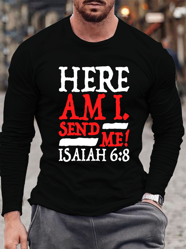 Men's  faith God'S Strong Hand Is Over My Life Long Sleeve T-Shirt