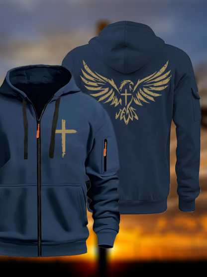 Wings Like Eagles Jesus God Christian Zipper Hoodies