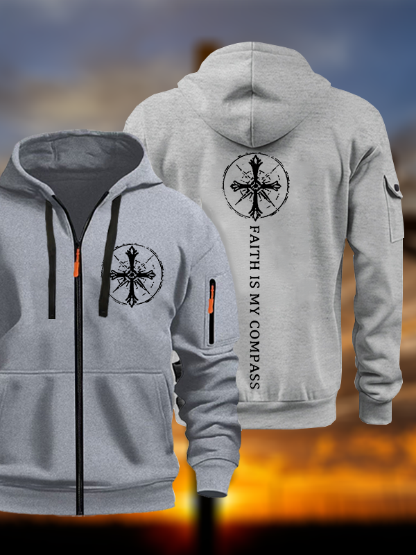Faith Is My Compass Jesus God Christian Zipper Hoodies