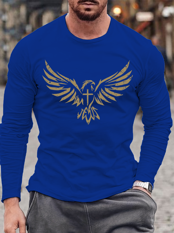 [Copy]Blessed Cross Christian Cotton Long Sleeve T-Shirt