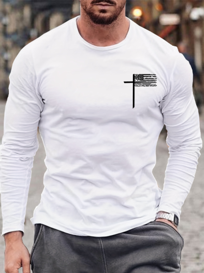Cross Jesus God Christian Cotton Long Sleeve T-Shirt