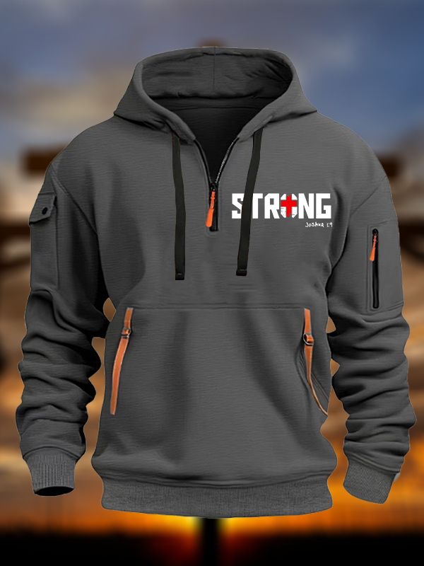Strong - Joshua 1:9 Jesus God Christian Zipper Hoodies