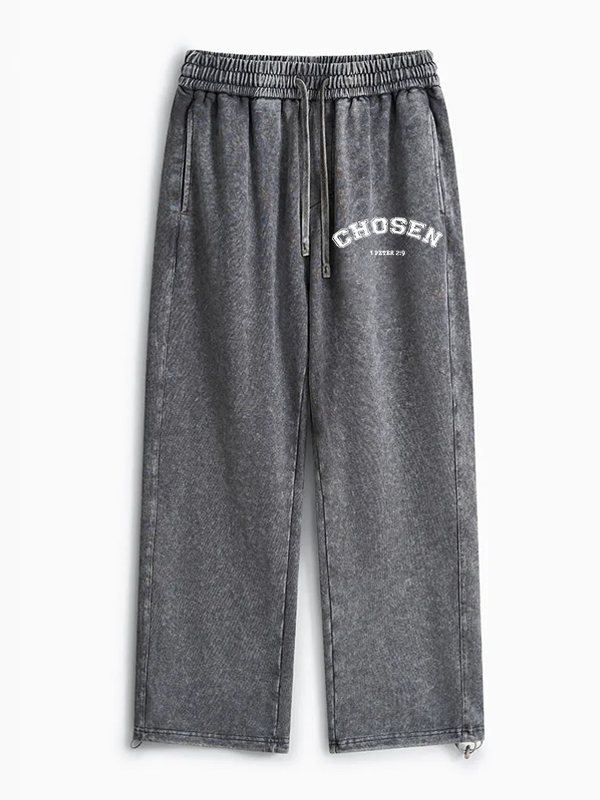Chosen Jesus God Christian Washed Sweatpants