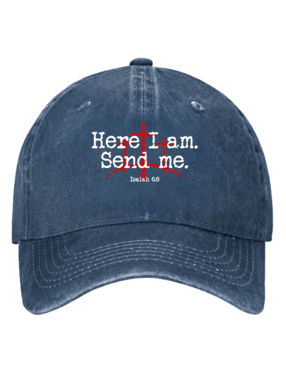 Here I Am Send Me - Bible Verse Isaiah 6:8 Christian Hat