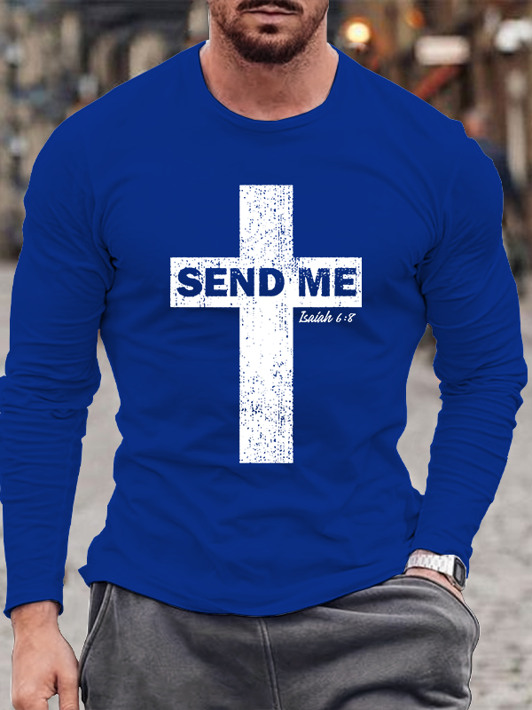 Send Me Isaiah 6:8 Jesus God Christian Cotton Long Sleeve T-Shirt