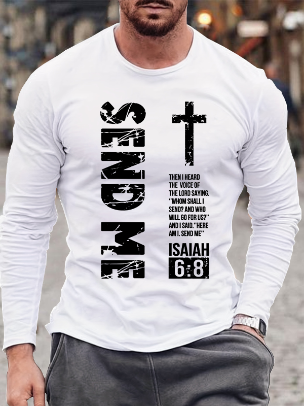Send Me Isaiah 6:8 Jesus God Christian Cotton Long Sleeve T-Shirt