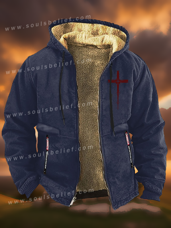 Light of Cross Jesus God Christian Zipper Hooded Jacket