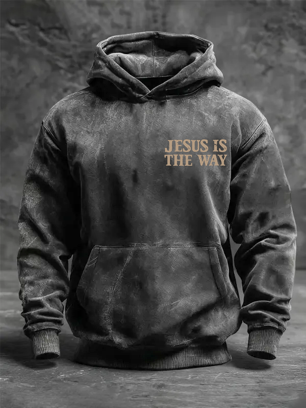 Jesus Is The Way  Jesus God Christian Washed Hoodie