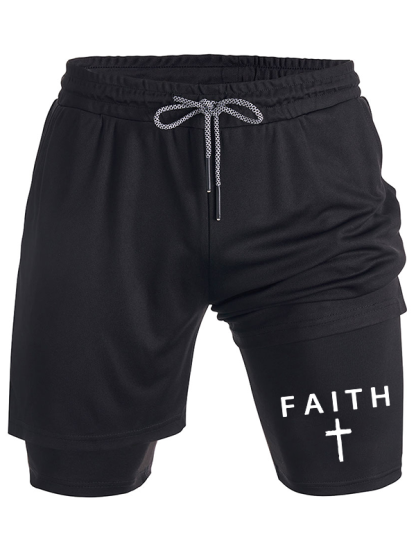 Faith Cross  Christian Performance Shorts