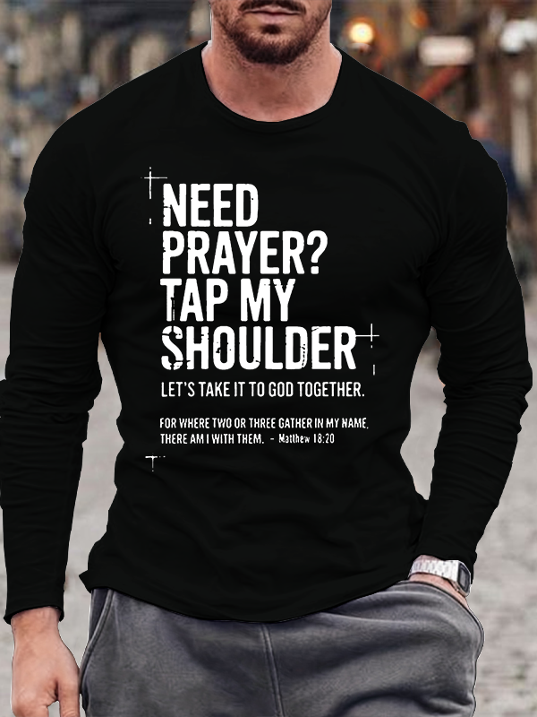Men's  faith God'S Strong Hand Is Over My Life Long Sleeve T-Shirt