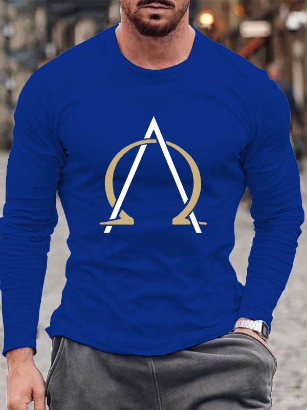 Alpha and Omega Jesus God  Christian Cotton Long Sleeve T-Shirt
