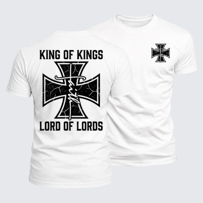 King Of Kings Lord Of Lords Jesus God Christian  – Luxe Mercerized Interlock Cotton Tee