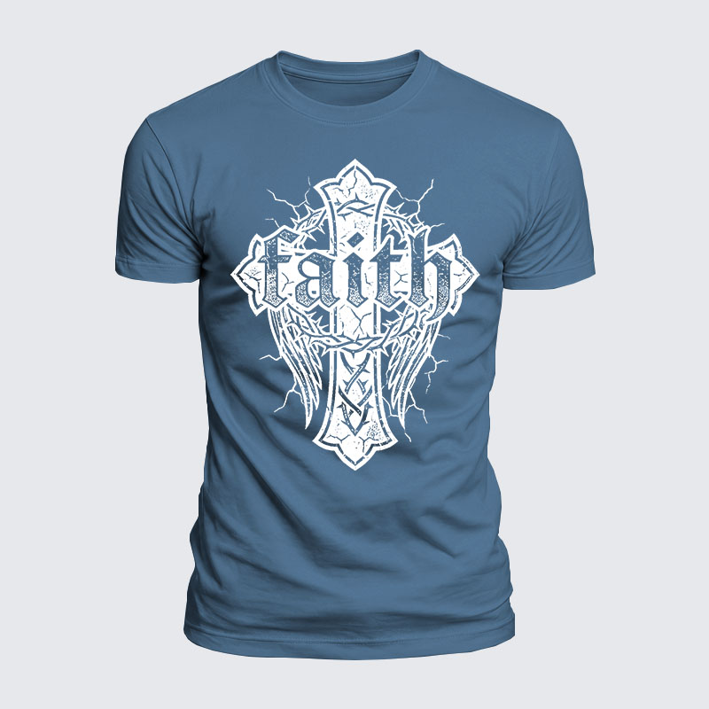 Faith Jesus God Christian  – Luxe Mercerized Interlock Cotton Tee