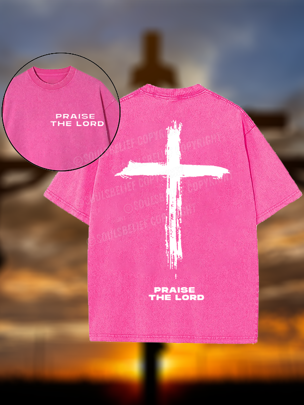 Praise The Lord Christian Washed T-Shirt
