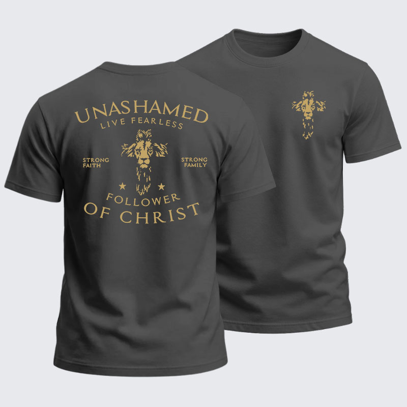 Heavyweight Cotton Tee - Unashamed Follower of Christ