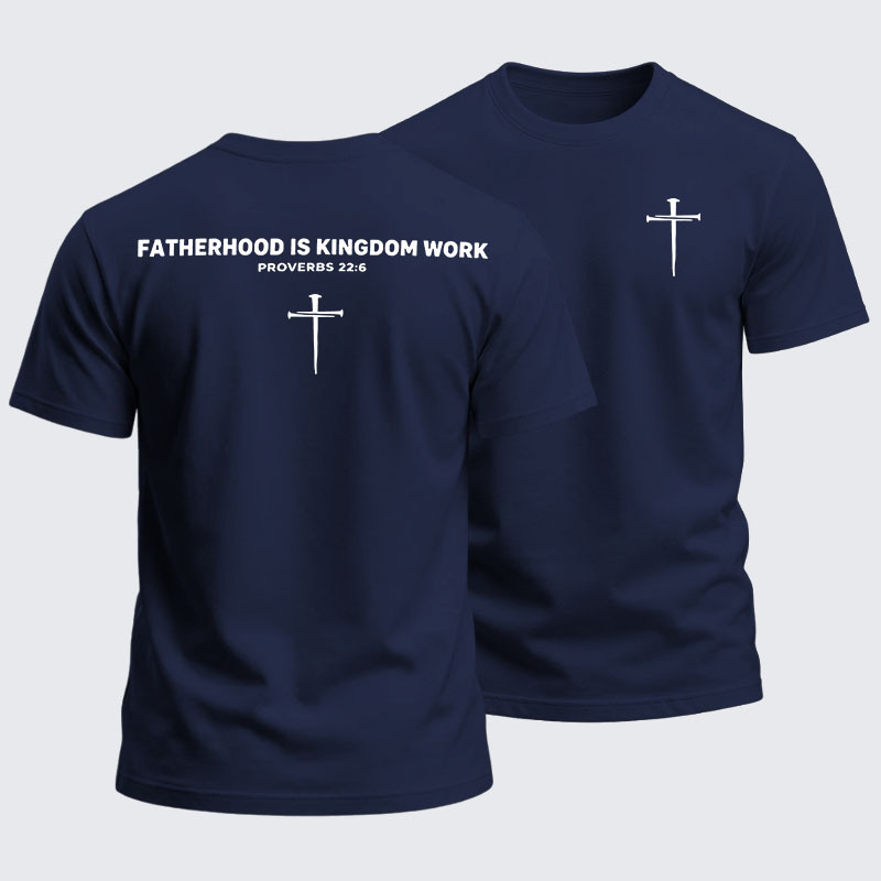 Man Of God Husband Dad Jesus God Christian Cotton T-Shirt