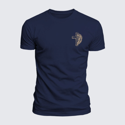 Luxe Mercerized Cotton Tee - Cross Lion